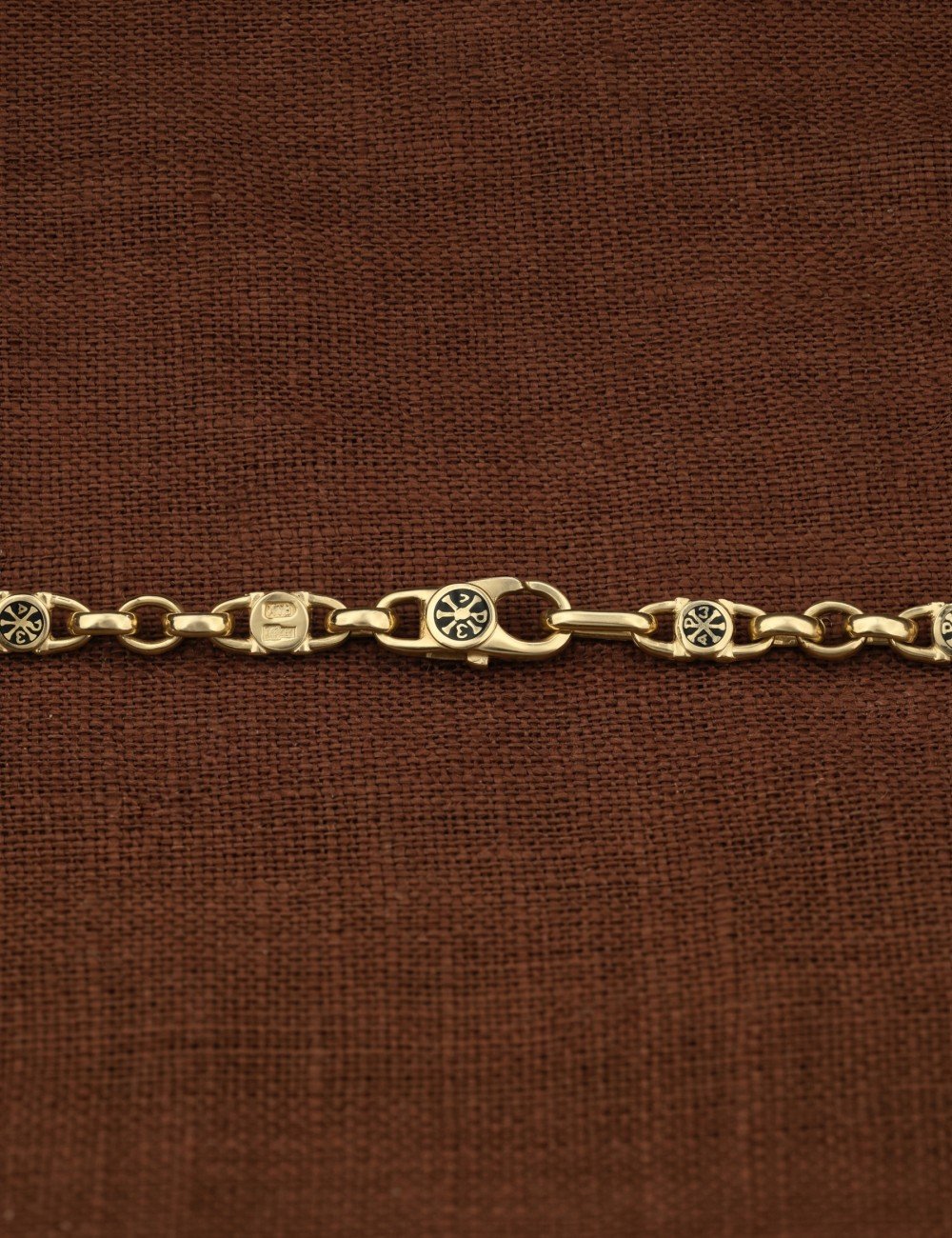 Цепь из лимонного золота c эмалью