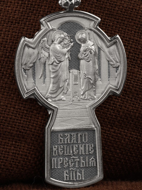 Крест из белого золота 585 пробы