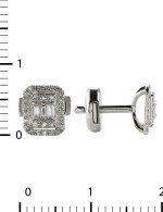 Серьги из белого золота c бриллиантами