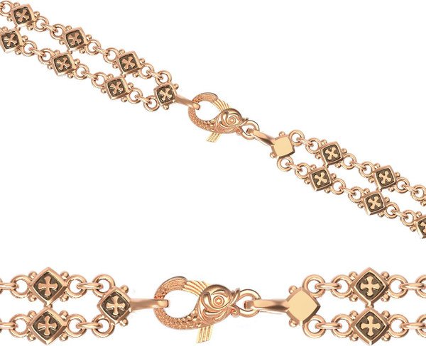 Браслет из красного золота 585 пробы