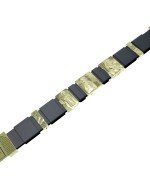 Браслет из зелёного золота c кожаным шнурком