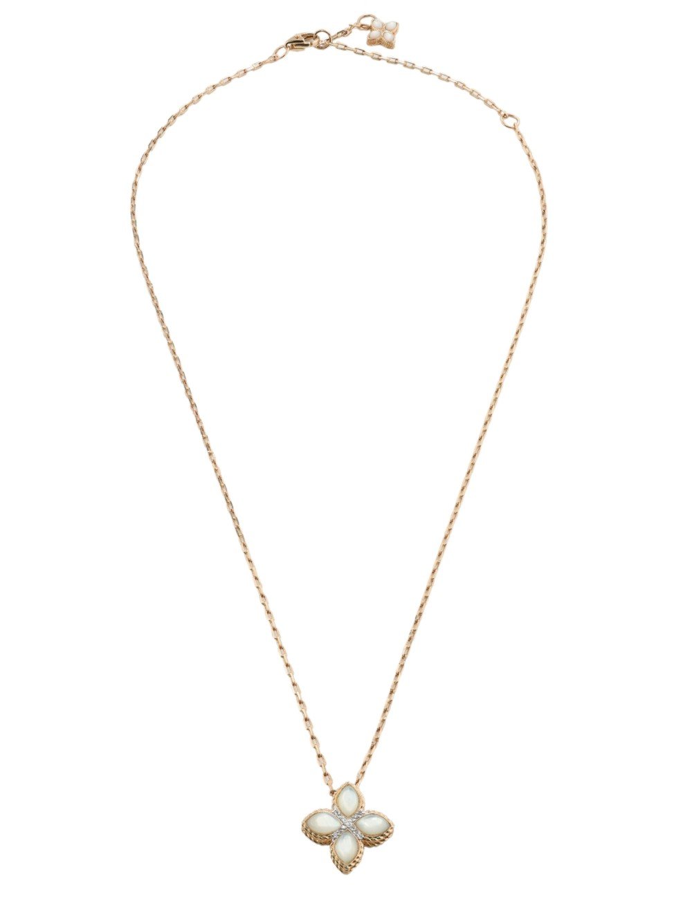 Колье из золота c бриллиантами и перламутром