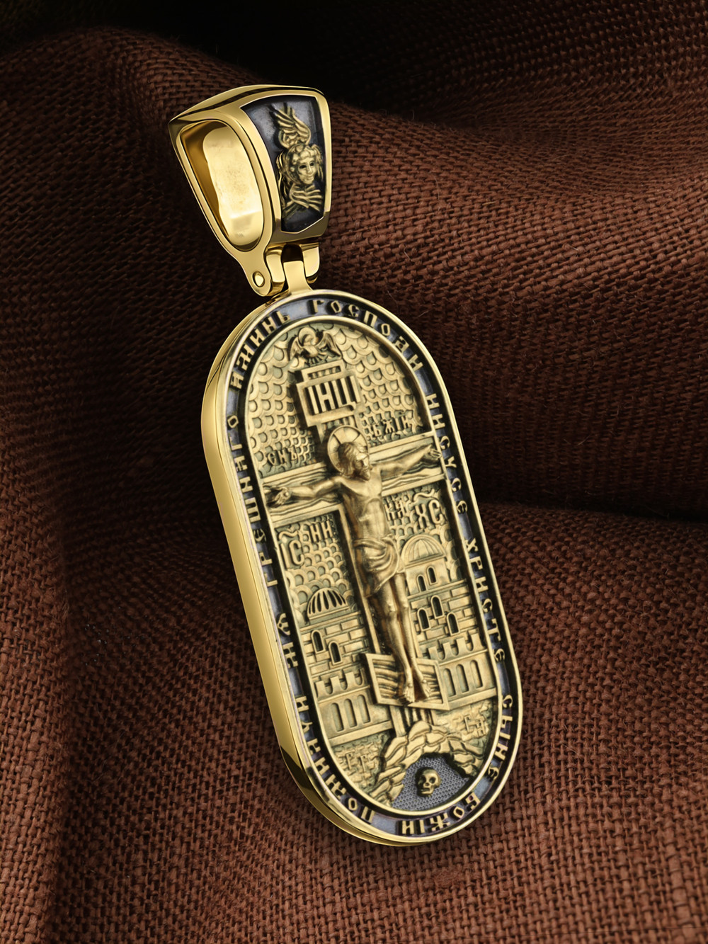 Нательная икона из лимонного золота 585 пробы