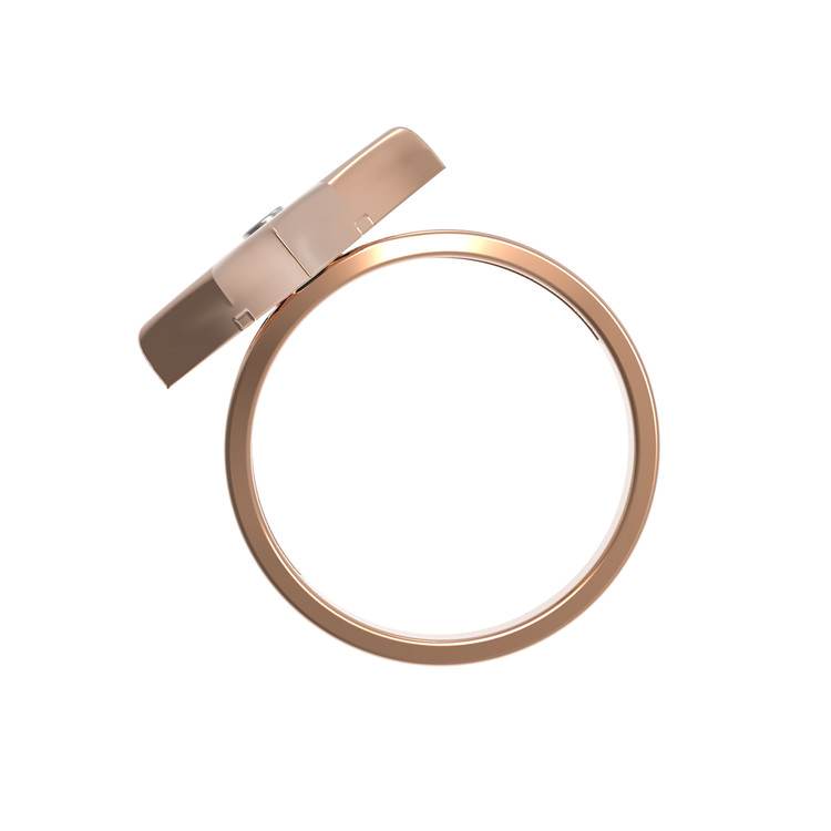 Кольцо из красного золота 585 пробы c бриллиантами и малахитом