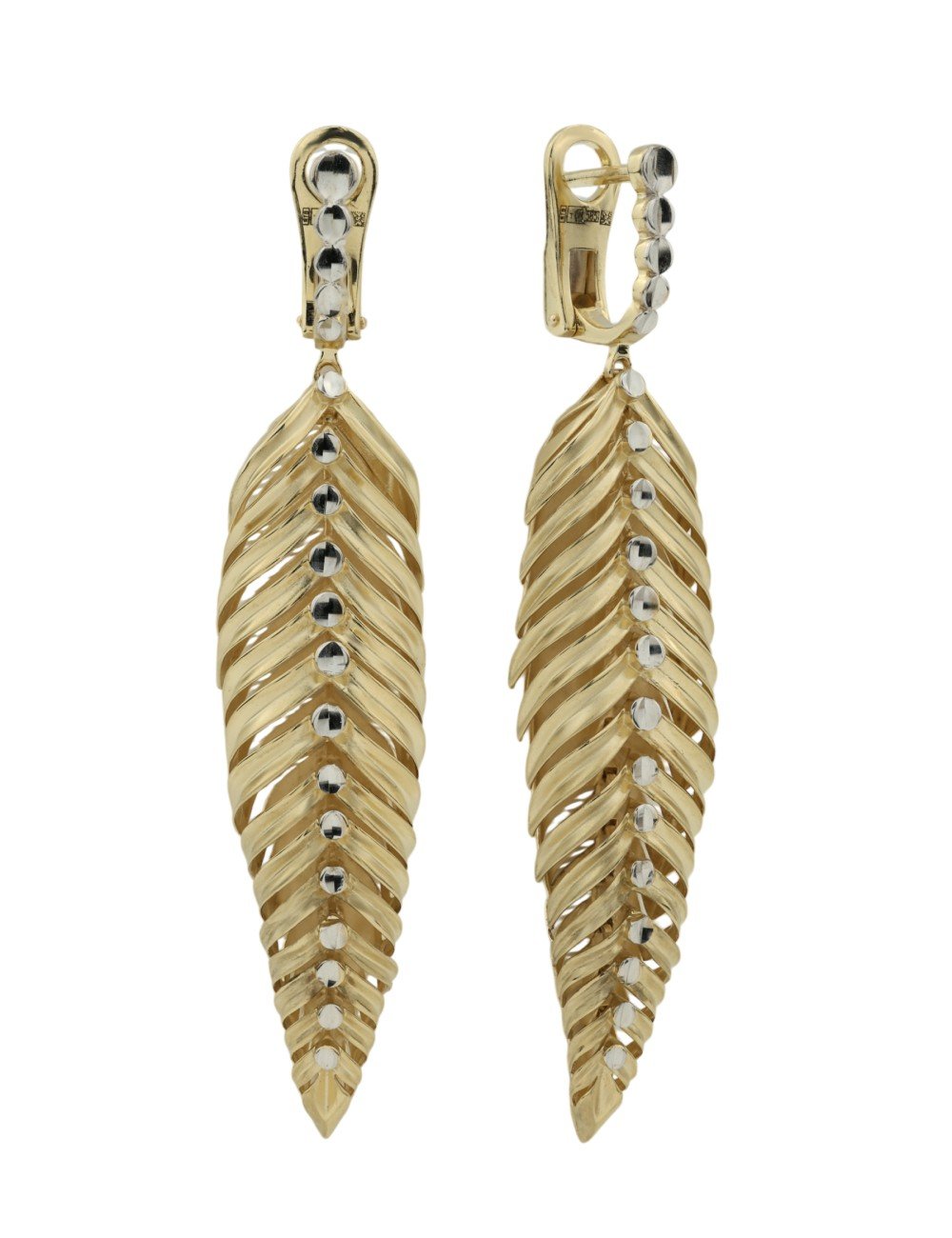 Серьги из лимонного золота