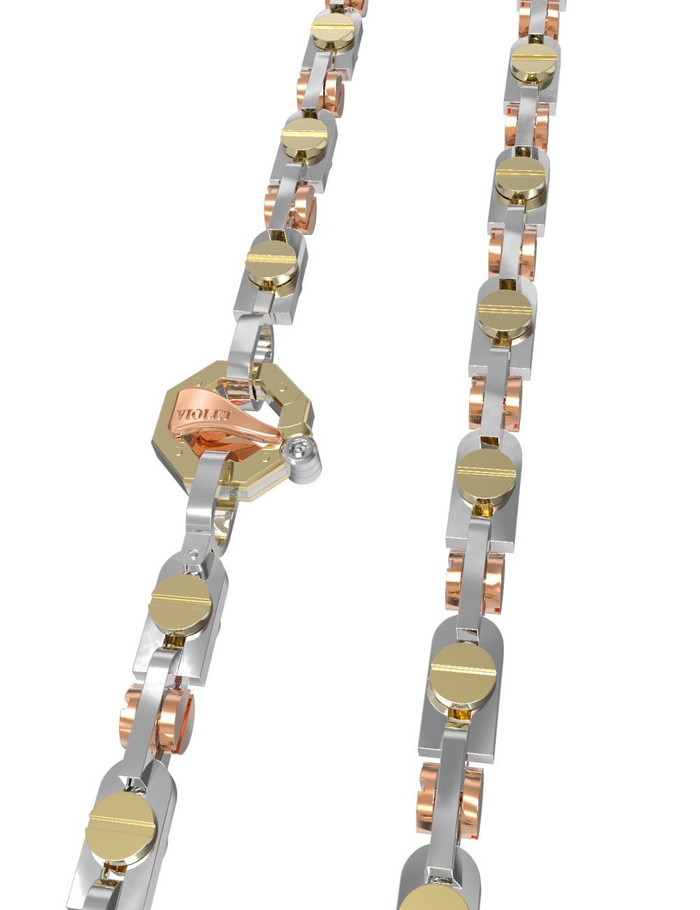 Цепь из белого золота