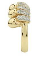 Кольцо из лимонного золота c бриллиантами