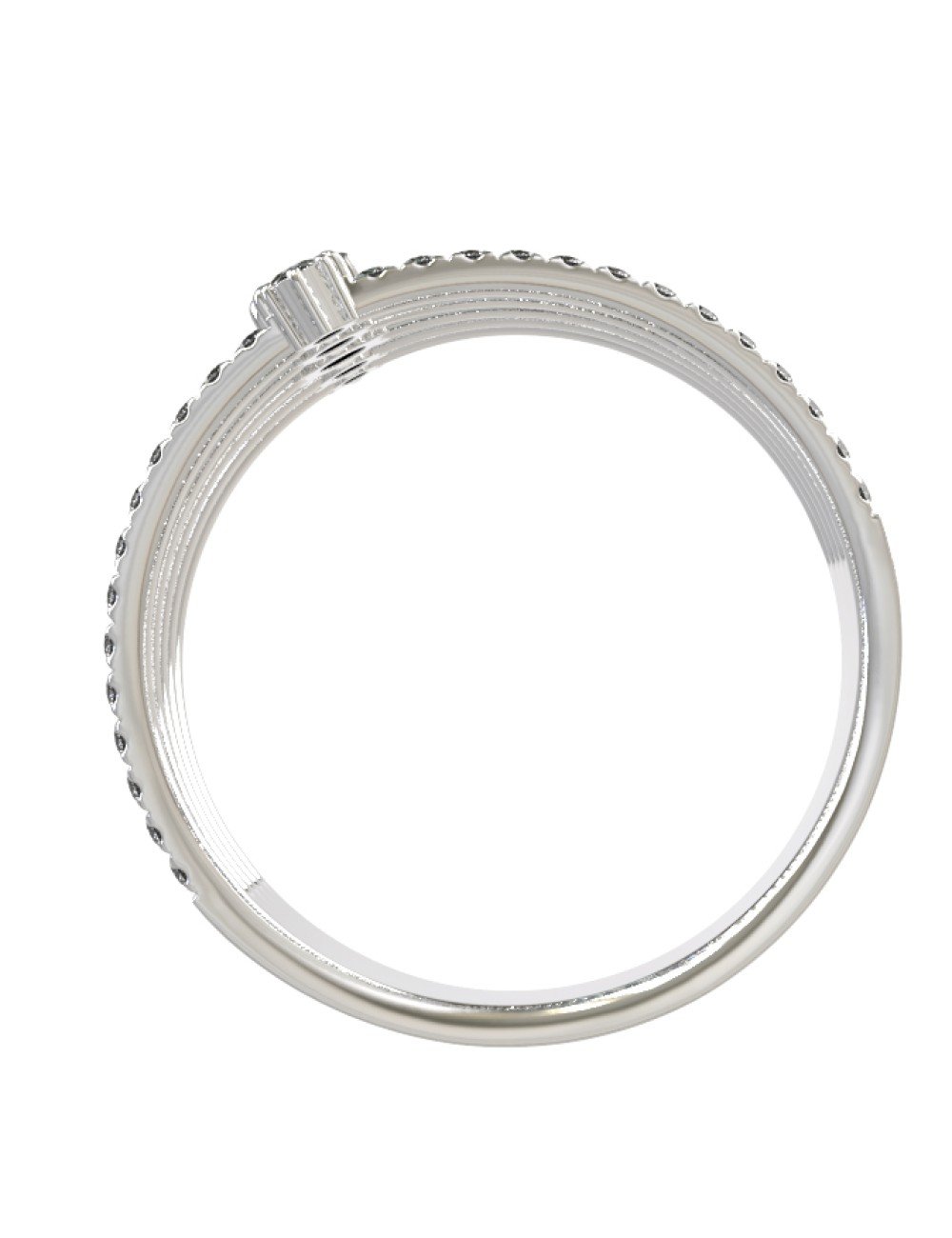 Кольцо из белого золота c бриллиантами