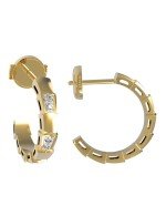 Серьги из лимонного золота c бриллиантами