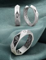 Серьги из белого золота