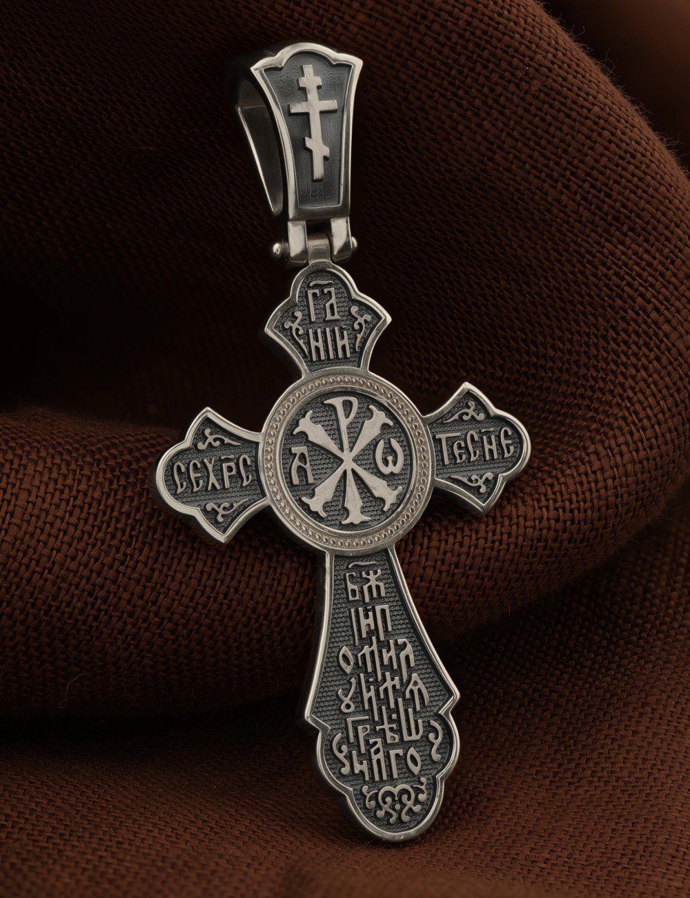 Крест из белого золота