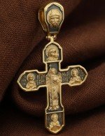 Крест из лимонного золота