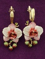 Серьги из лимонного золота c эмалью