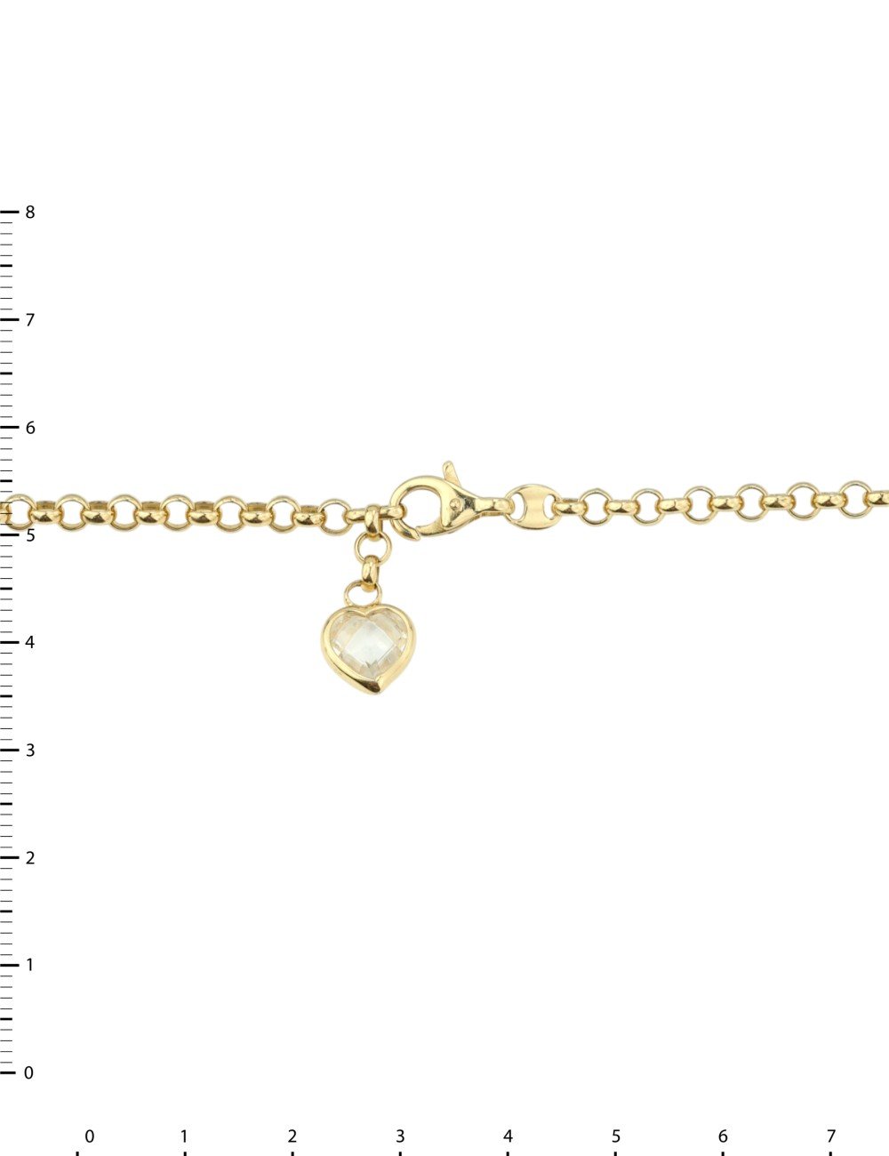 Цепь из лимонного золота c фианитом