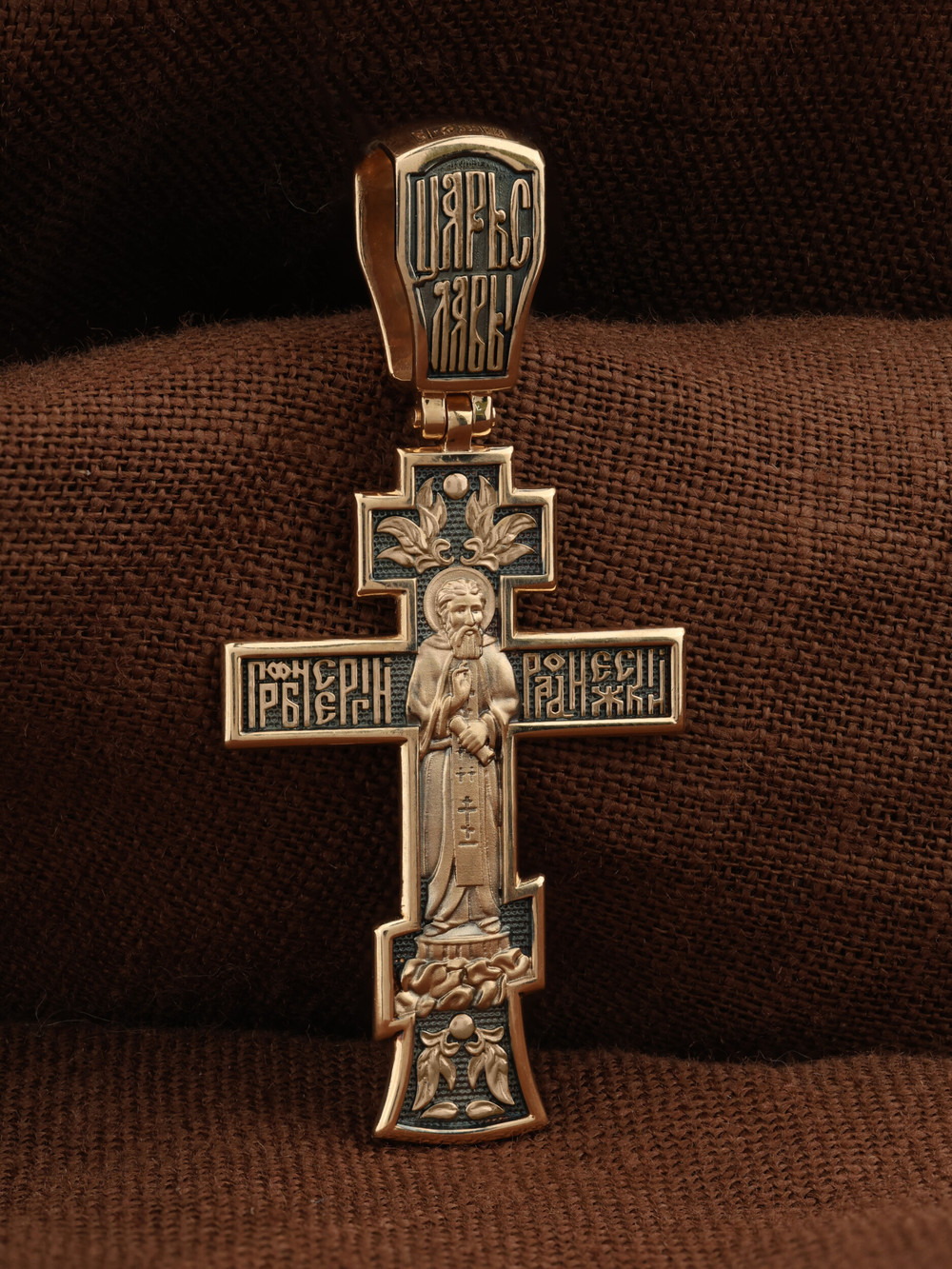 Крест из красного золота 585 пробы