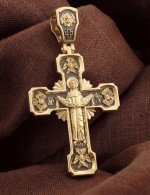 Крест из лимонного золота