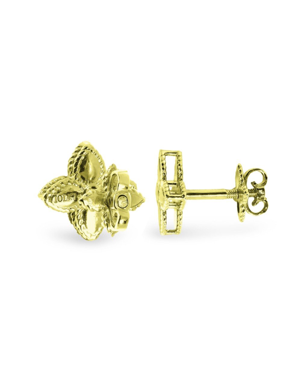 Серьги из лимонного золота