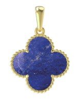 Подвеска из лимонного золота c лазуритом