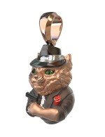 Подвеска из золота c эмалью, бриллиантами и рубином