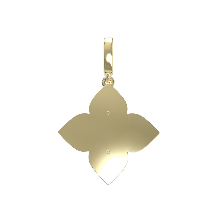 Подвеска из лимонного золота 585 пробы c бриллиантами и ониксом