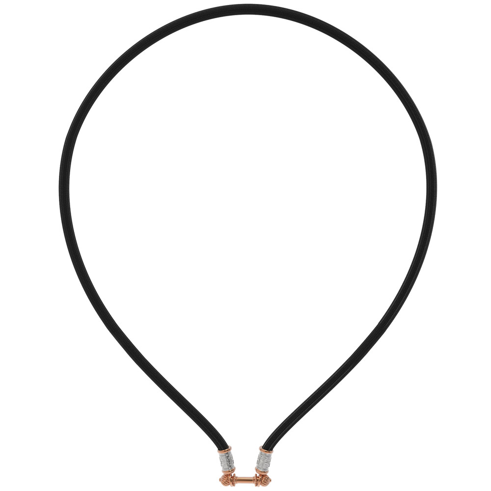 Цепь-шнурок шелк из красного золота 585 пробы c шёлковым шнурком