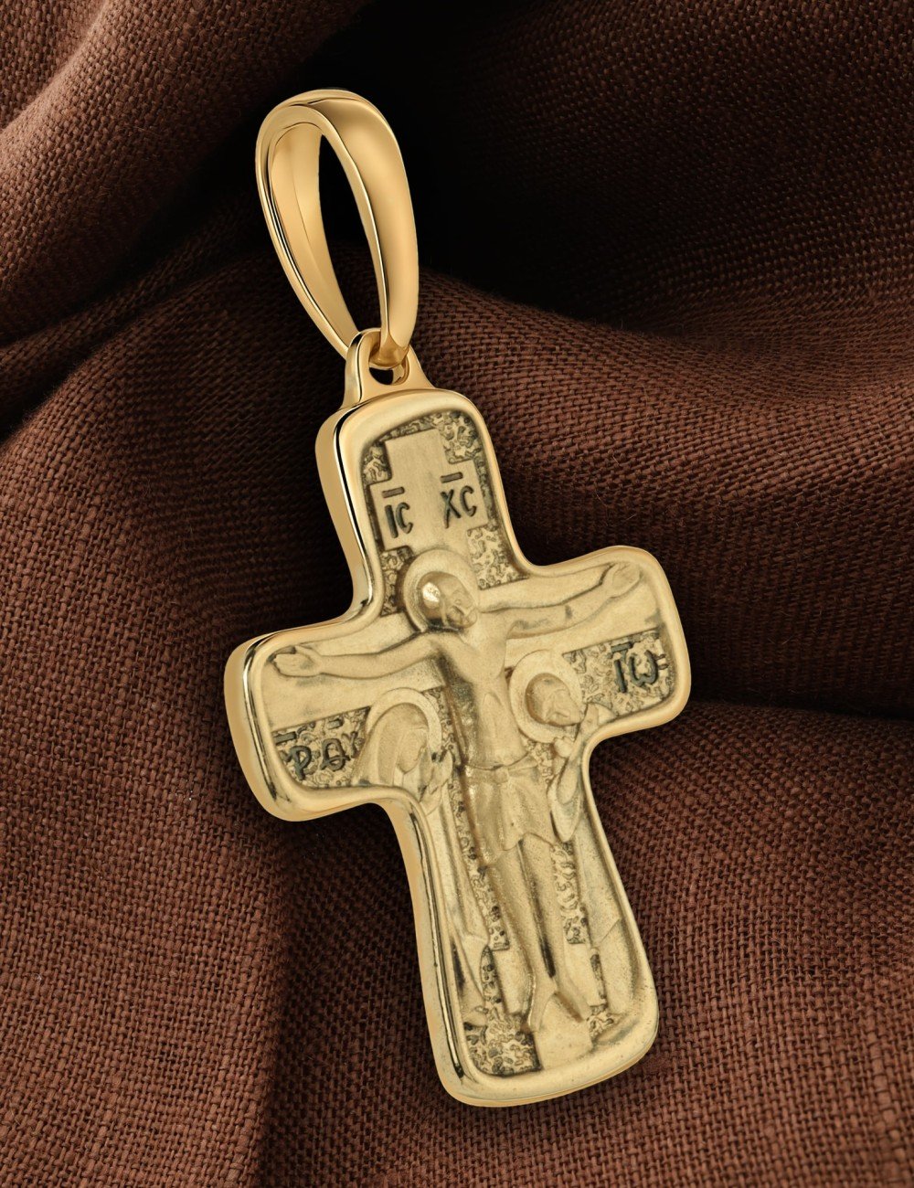 Крест из лимонного золота