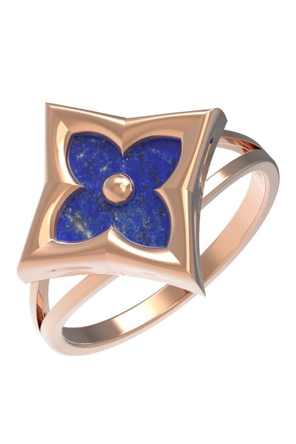 Кольцо из золота c лазуритом