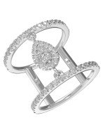 Кольцо из белого золота c бриллиантами