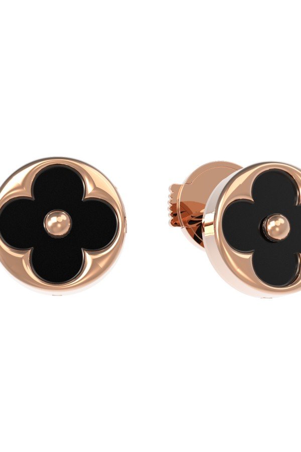 Серьги из золота c ониксом