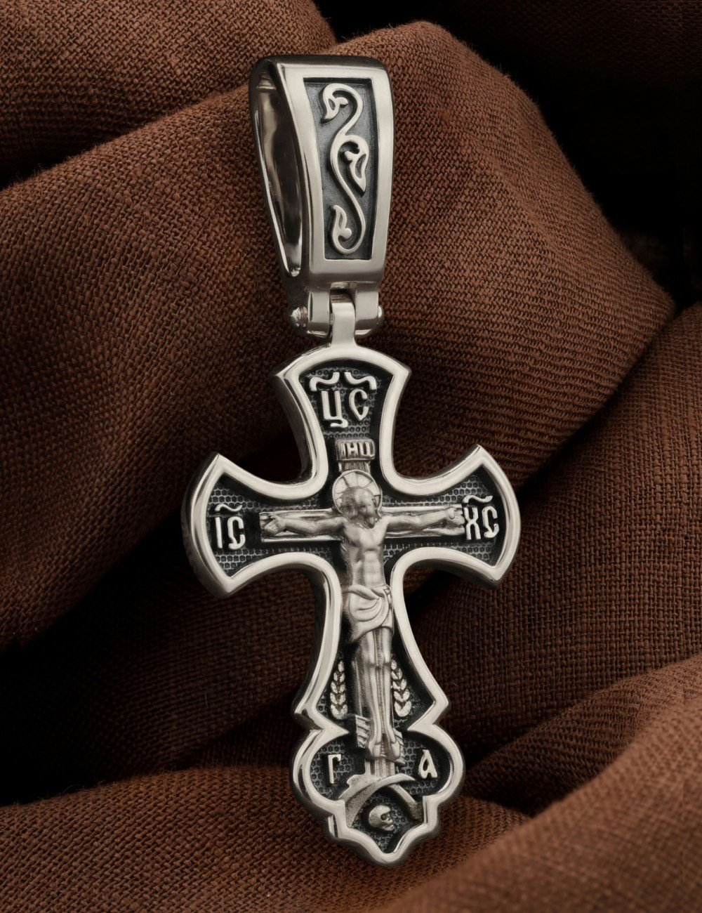 Крест из белого золота