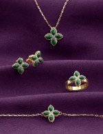 Браслет из лимонного золота c бриллиантами и малахитом