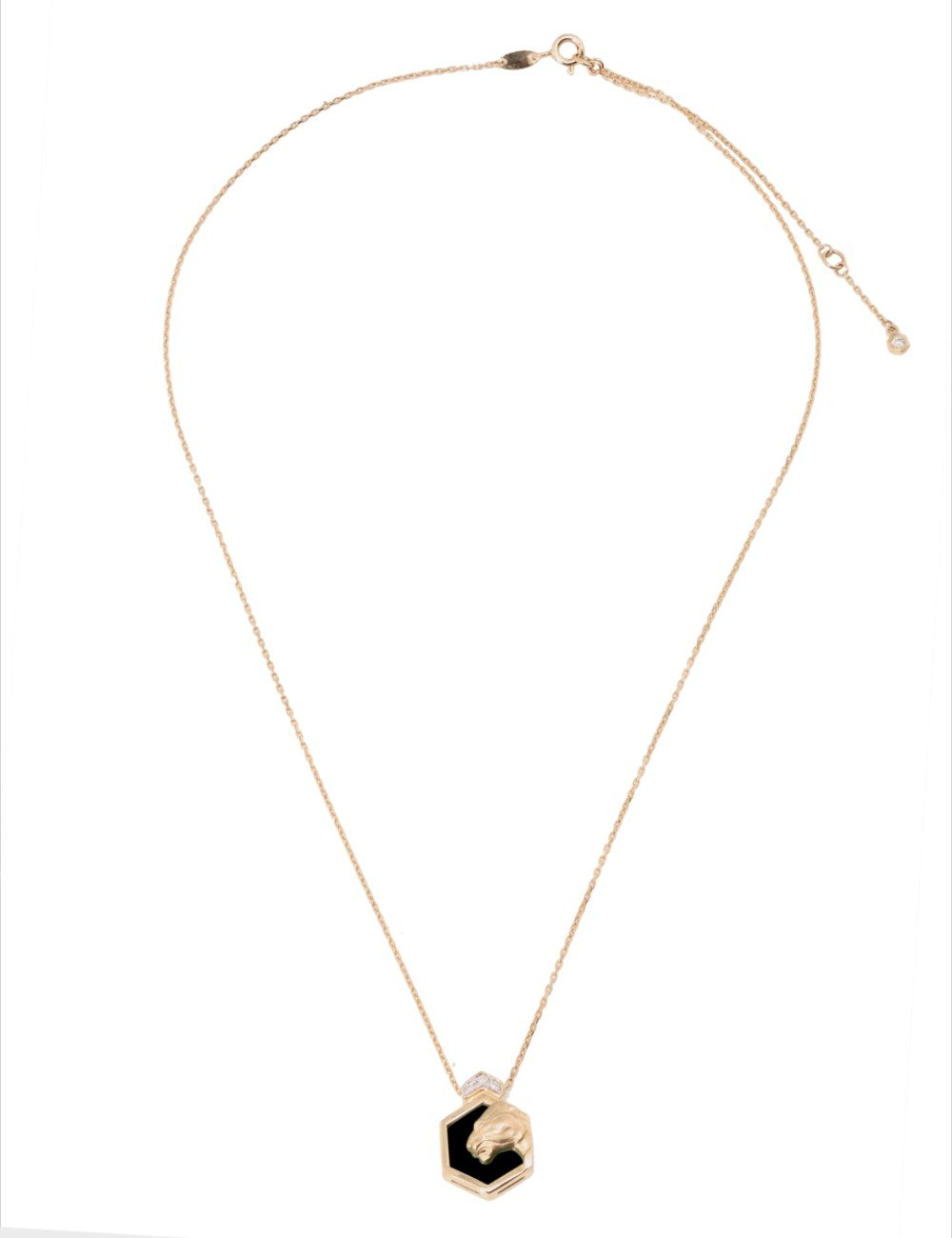 Колье из золота c бриллиантами и ониксом