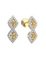 Серьги из лимонного золота c бриллиантами