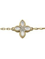 Браслет из лимонного золота c бриллиантами и перламутром