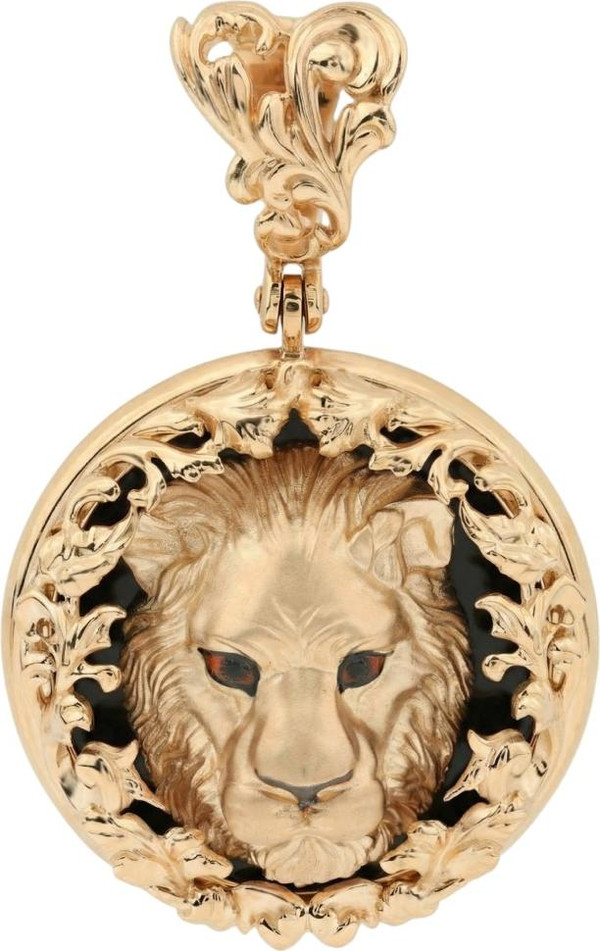 Подвеска из красного золота 585 пробы c эмалью и ониксом