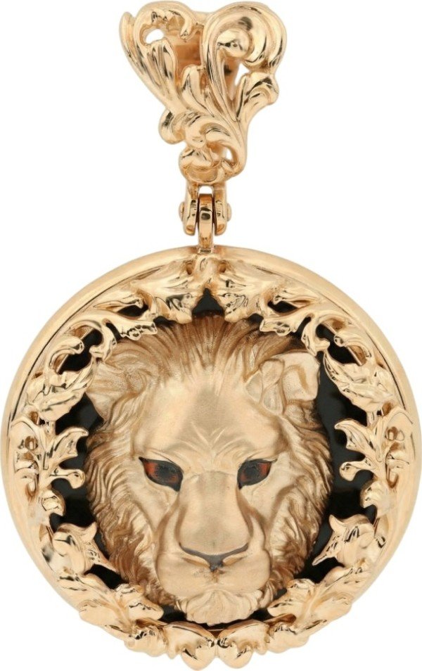 Подвеска из золота c эмалью и ониксом