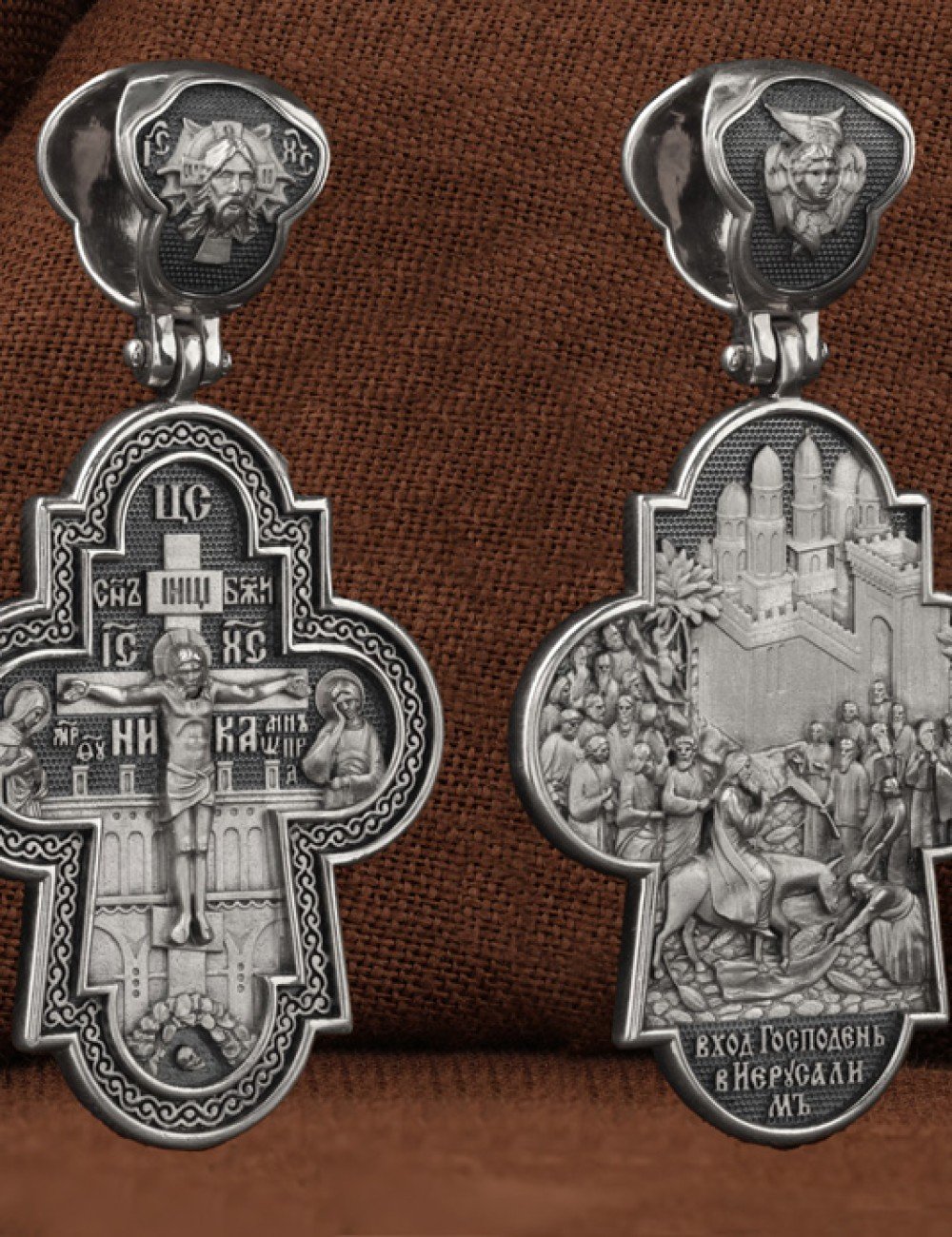 Крест из белого золота