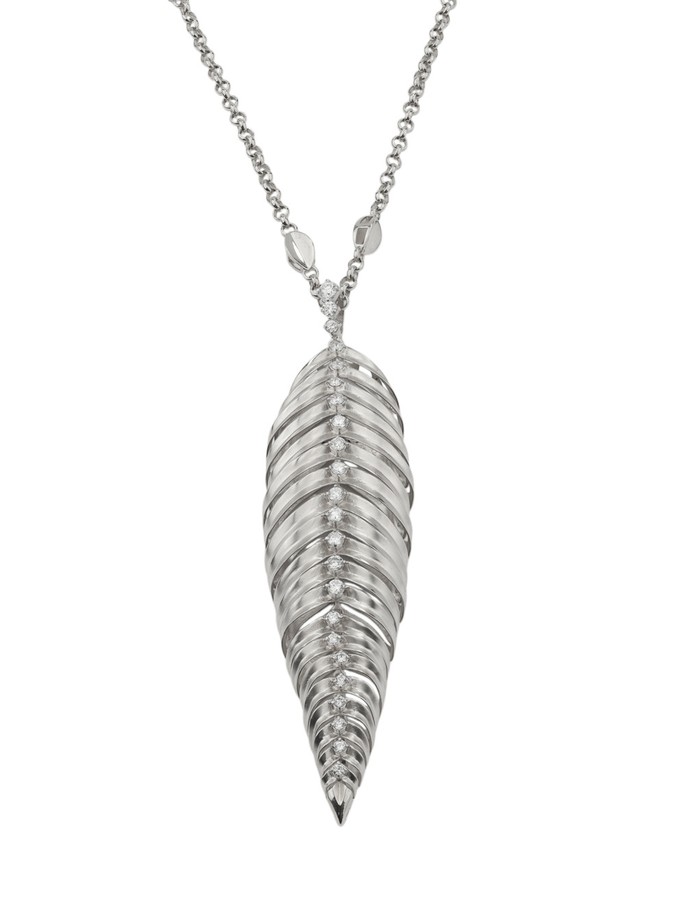 Колье из белого золота 585 пробы c бриллиантами