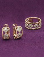 Серьги из золота 585 пробы c бриллиантами