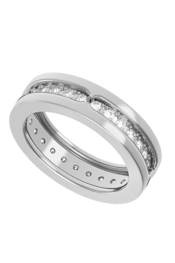 Кольцо из белого золота c бриллиантами