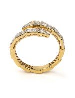 Кольцо из лимонного золота c бриллиантами