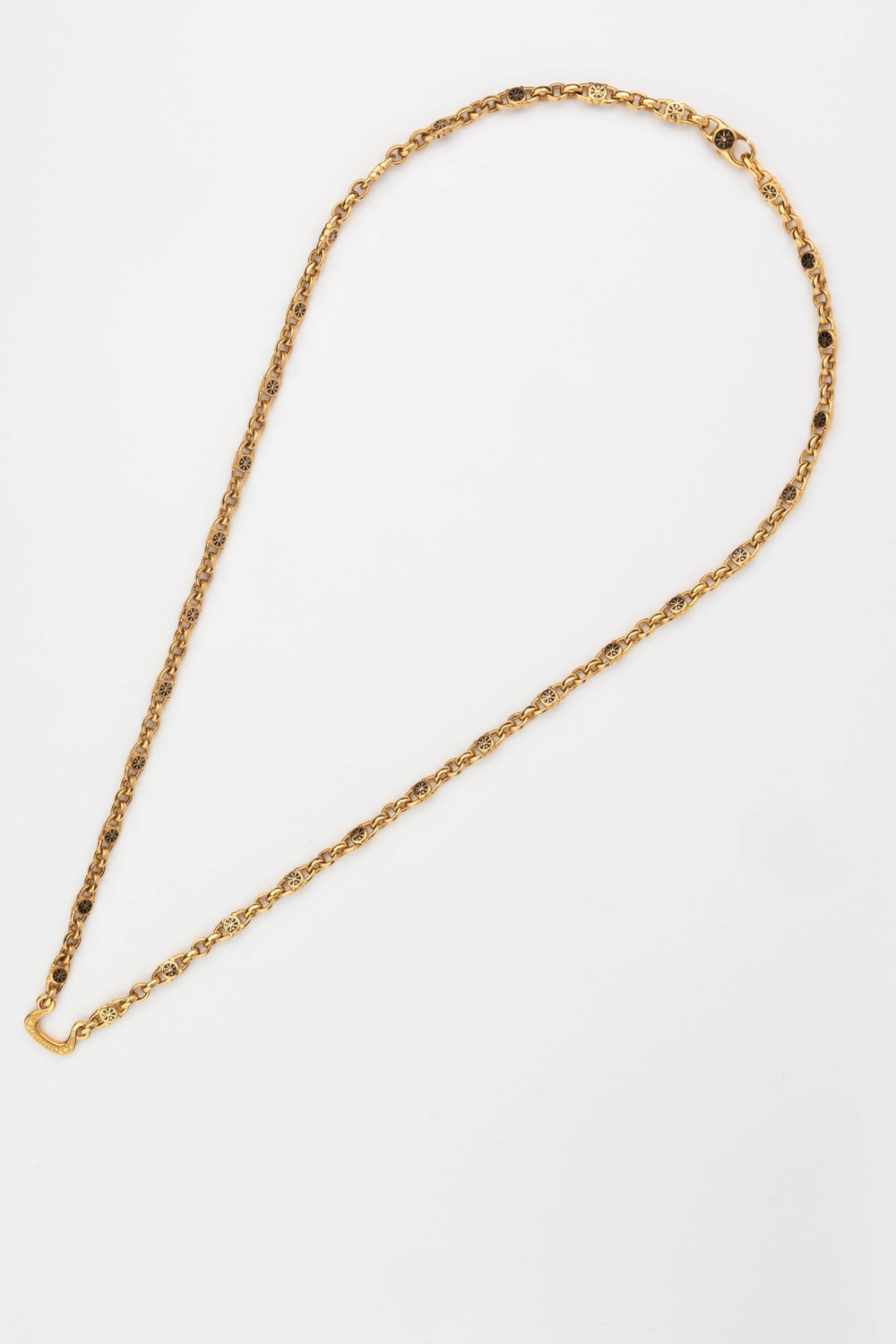 Цепь из красного золота 585 пробы c эмалью