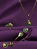 Браслет из лимонного золота c бриллиантами и малахитом