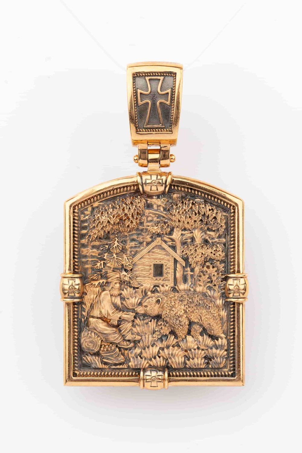 Нательная икона из красного золота 585 пробы