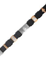 Браслет из белого золота c кожаным шнурком