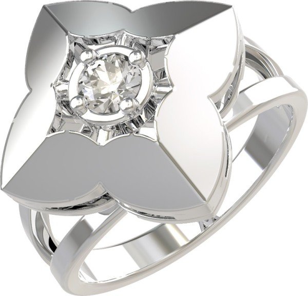 Кольцо из белого золота c бриллиантами