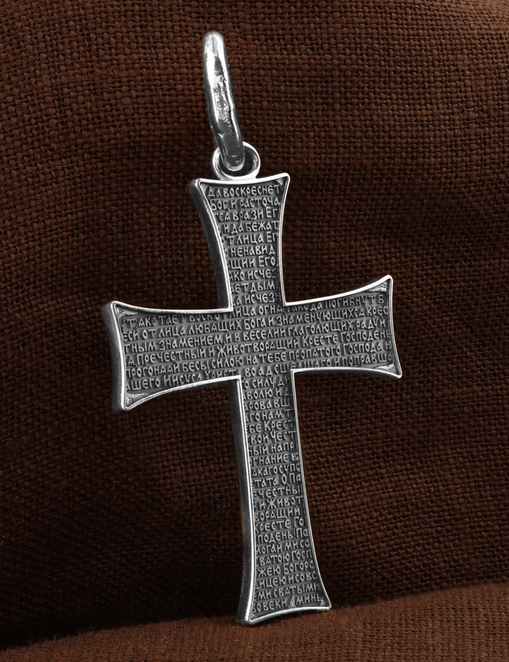 Крест из белого золота