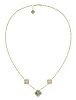 Колье из лимонного золота c бриллиантами, малахитом и перламутром