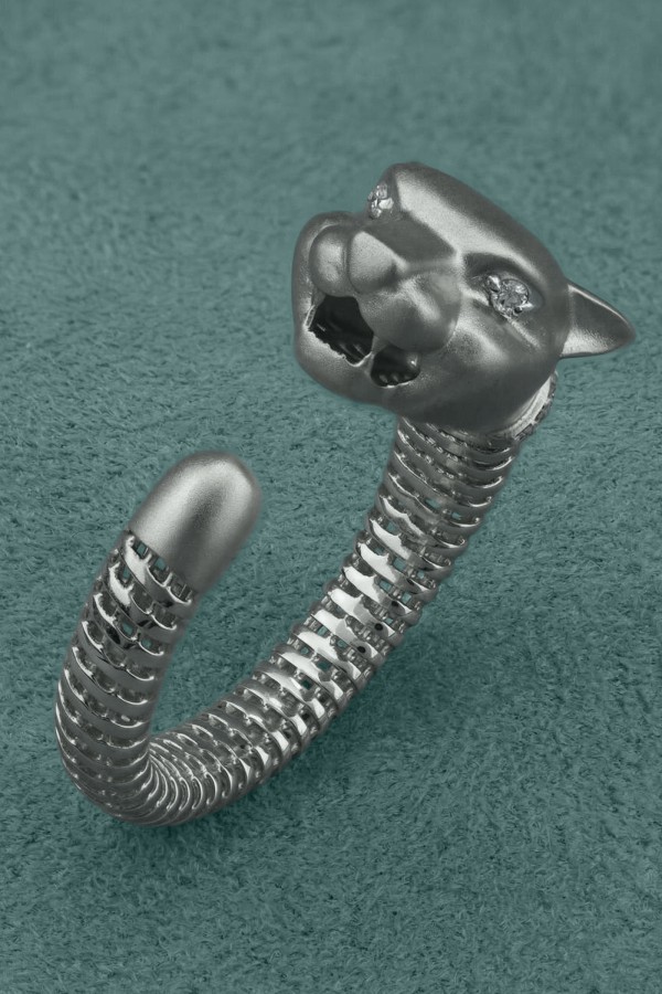 Кольцо из белого золота 585 пробы c бриллиантами