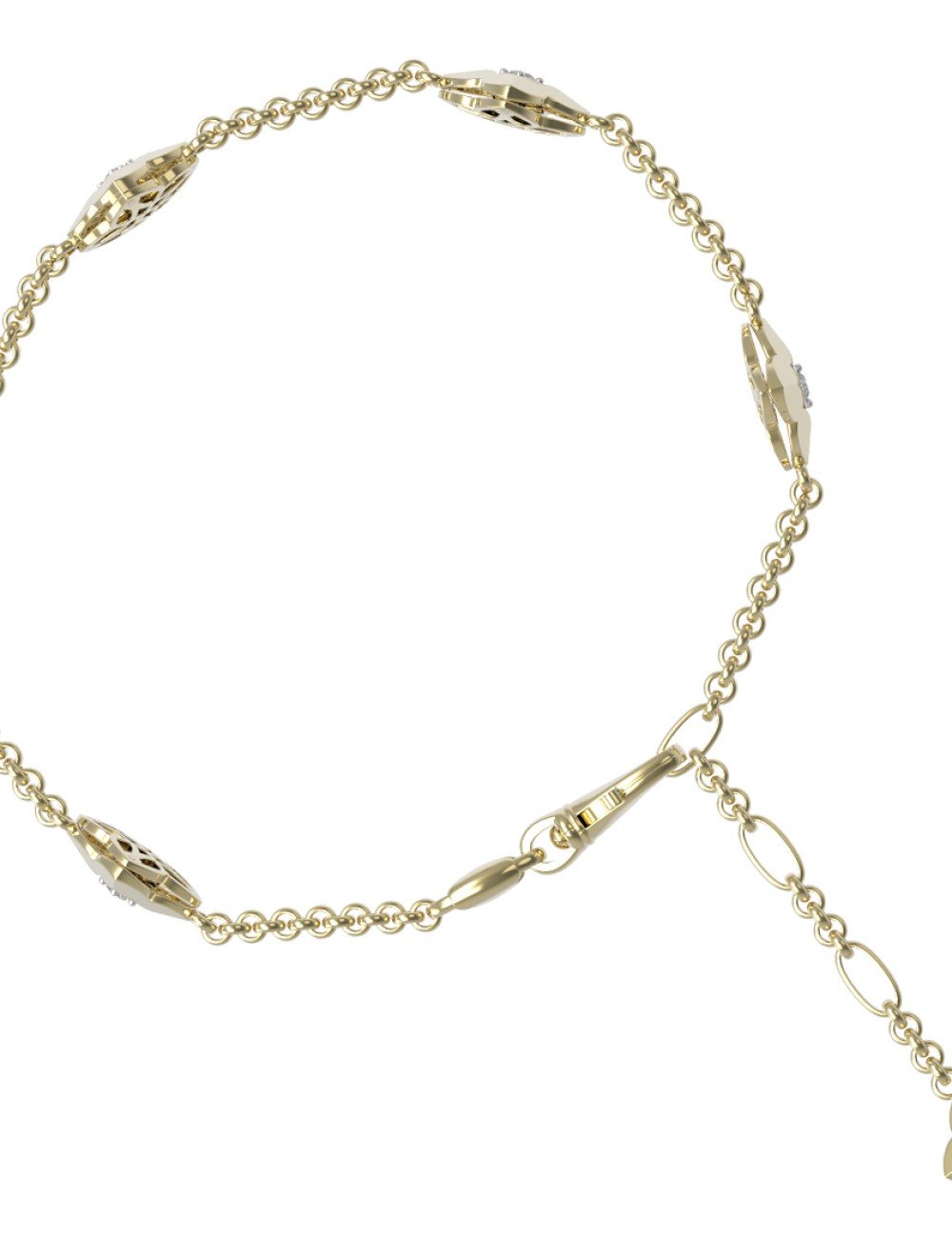 Браслет из лимонного золота c бриллиантами